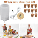 DIY Crystal Silicone Mold Night Light LED Lamp Holder Bottle Stopper Mould