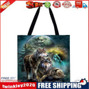 Wolfs Printed Shoulder Shopping Bag Casual Large Tote Handbag (40*40cm)