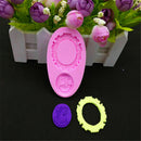 Woman Cameo Mirror Fondant Moulds Cake Decorating Mold Bakeware Frame B3C7 G2Z3