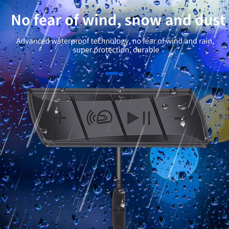 Bluetooth-Compatible Music Player FM Helmet Headset Handsfree Intercom Head