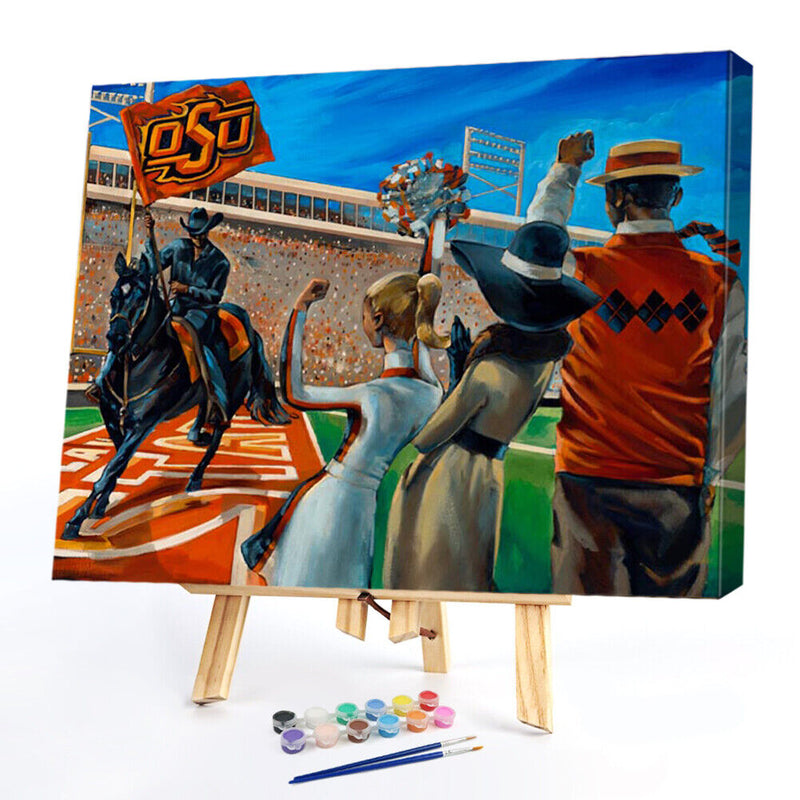 Outdoor People Exercising Paint By Number Frameless Hand Painted Oil Picture DIY