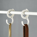 Home Organizer S shape Hooks Hanging Coat Hanger Rail Crossbar Clips Desk Hook