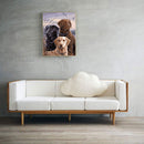 5D DIY Diamond Painting Full Round Drill Three Dogs Wall Decor Rhinestone Art