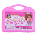 15pcs Children Doctor Pretend Play Set Portable Suitcase Medical Tool(Pink)