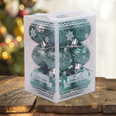 12pcs Christmas Decorative Ball Set Tree Pendant Balls Ornaments (Green)