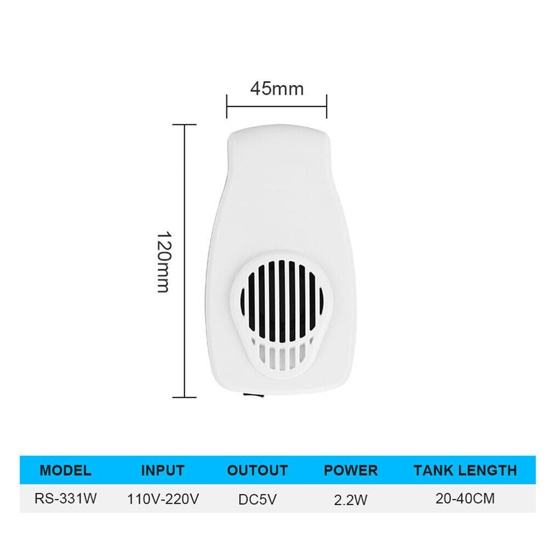 Aquarium Cooler Fan Hang Coral Reef Water Plant Cooling Fan (RS 331W White)