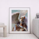 White Winged Lion Oil Paint By Numbers Kits Canvas DIY Hand Painted Wall Picture