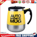 Stainless Steel Self Stirring Mug Auto Electric Coffee Mixing Cup (Yellow)