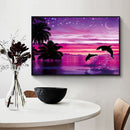 Dolphin 5D DIY Diamond Painting Kits Full Square Drill Mosaic Art Crafts Pi