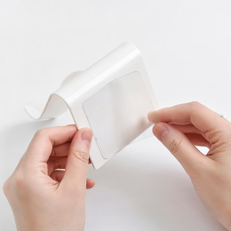 Drainage Soap Box Plastic Soap Collection Shelf Wall Holder Tray (White)