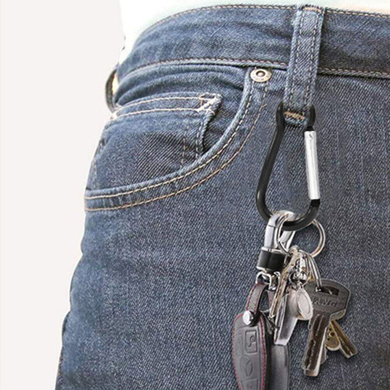 10pcs Durable Spring Hang Backpack Carabiner Aluminum Clip Hook Buckle Access