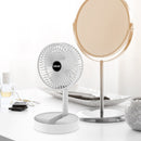 Touch Folding Fan Telescopic Mini Summer Student Desktop Table Fan (White)