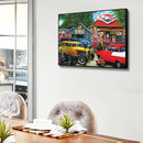 Oil Paint By Numbers Picture DIY Drawing Street Car Painting Kit Artwork