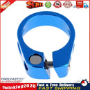 34.9mm Aluminum Alloy MTB Bike Bicycle Cycling Saddle Seat Post Clamp Blue Newly