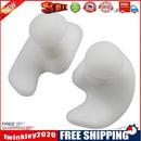 2 Pair Waterproof Earplugs Silicone Ear Plugs Swimming Accessories (White)