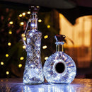 10pcs LED Solar Bottle String Light Diamond Cork Fairy Lamp Decor (White) Newly