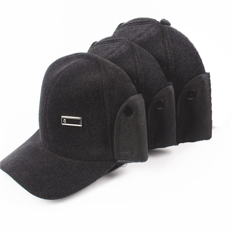 Hat Warm Waterproof Winter Baseball Cap for Men Hiking Cap Cotton Lined
