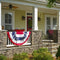 USA Bunting Flag Pleated Fan Resistant Polyester Banner for Independence Da