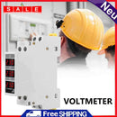 Modular 3-Phase Voltage Meter AC80-500V Digital Display Voltmeter for DIN-Sc