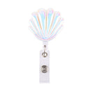Name Card Anti-Lost Clip Key Ring Lanyards Badge Holder Retractable Shell Shape
