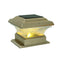 Solar Powered LED Garden Waterproof Outdoor Light Column Fence Lamp Yellow