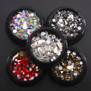 Colorful Flatback Rhinestone Nail Art Rhinestones Glitter Glass Bottom Crystal