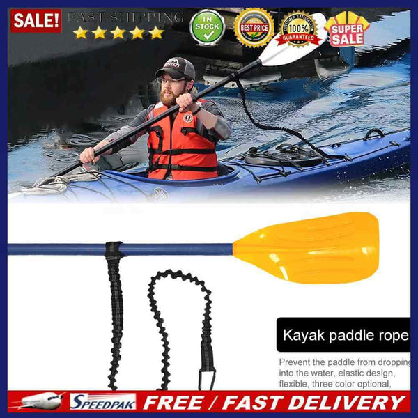Elastic Canoe Paddle Leash Adjustable Portable Tie Rope Stretchable Paddle St