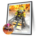 5D DIY Full Drill Diamond Painting Fire Fighter Embroidery Mosaic Kit Wall Decor