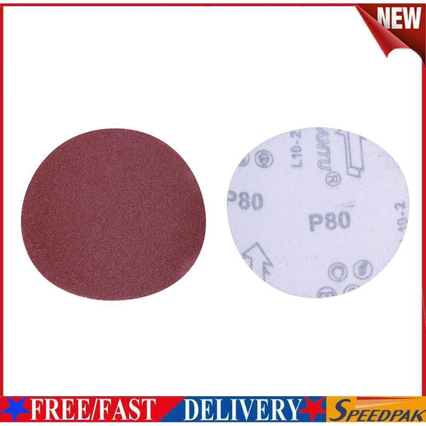 30pcs/set 4 Inch 100mm 80 Meshes Sand Sheets Round Self-adhesive Sand Paper #F