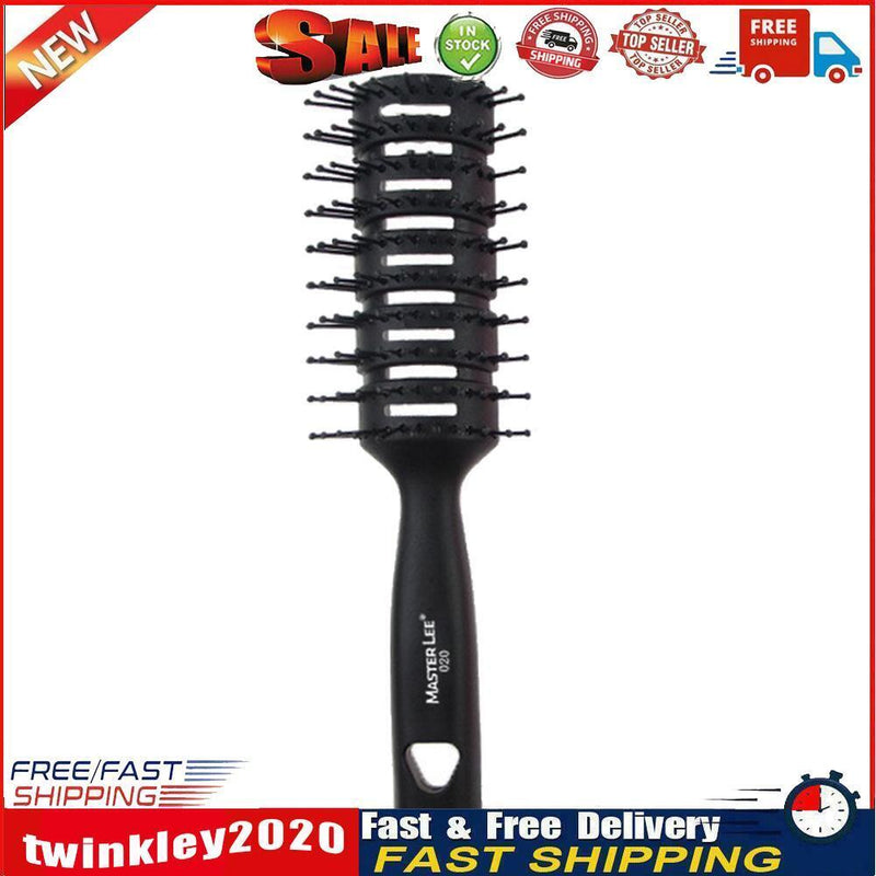 Hollow Massage Comb Anti-Static Wet Dry Scalp Styling Hair Brush (Black) Newly