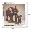 5D DIY Full Drill Diamond Painting Elephant Cross Stitch Mosaic Craft Kits De