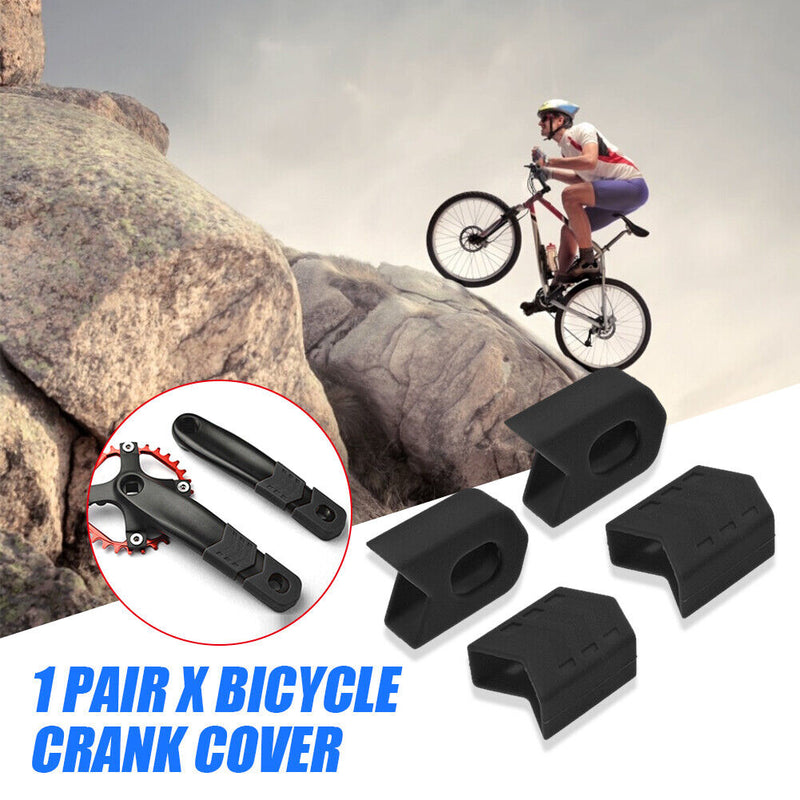 2pcs Bicycle Crank Covers Silicone Mountain Bike Crankset Protector Arm Sle