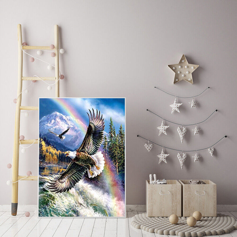 Full Round Drill Picture DIY Flying Eagle 5D Mosaic Craft Diamond Painting Kit