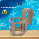 2x Water Cup Hanging Holder Hook for Above Swimming Pool Side Shelf (Grey)