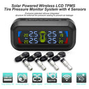 AN-10C Solar Car TPMS Tire Pressure Monitoring System (Red+Blue Internal)
