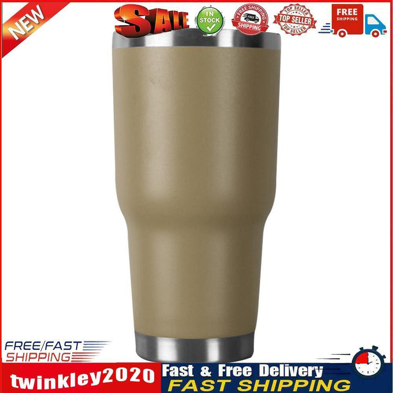 Thermal Mug Beer Cup Stainless Steel Vacuum Coffee Water Bottle (Coffee) Newly