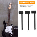 3pcs 7/8/6.35mm Guitar Pipe Hexagon Socket Metal Truss Rod Wrench (Black) Newly