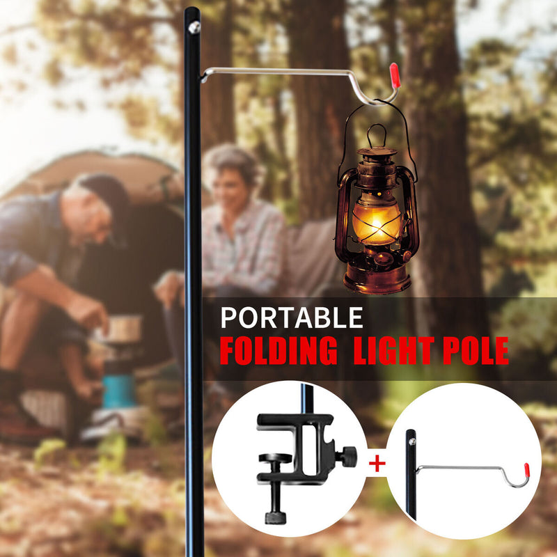 Camp Light Adjustable Bracket Stand & Desk Clip for Outdoor Camping Lamp & Ta