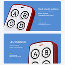 AK-K210605 315MHz 4 Buttons Learning Copy Remote Controller (White Red)