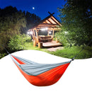 Nylon Parachute Fabric Double Hammock Orange Gray Backyard Relax Supplies