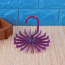18 Hooks Necktie Scarf Belt Hanger Organizer Clothing Holder Rack(Purple) Newly