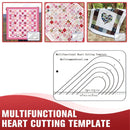 Valentine Quilting Ruler Template Set Multifunctional Heart Cutting Template: