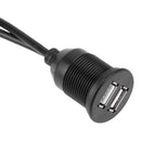 USB 2.0 Car Dash Board Cable Extension Dual Port Boat Male to Female Socket Cord