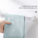 Self-Adhesive Wall Mounted Towel Hanger Bathroom Organizer Shelf Hanging Holder
