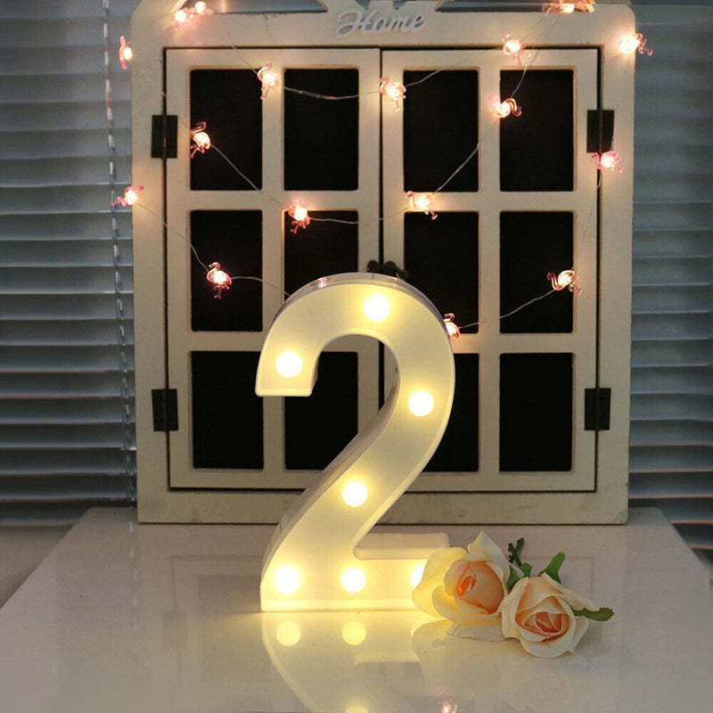 Digital Number LED Symbol Sign Night Light for Wedding Party Birthday (2) Newly