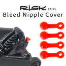 50pcs RISK Bicycle Bleed Nipple Screw Cap Oil Disc Brake Dust Cover (Red)