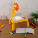 Detachable Giraffe Projection Painting Table Board Desk Study Early Education