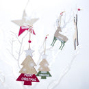 Christmas Tree Decoration Wooden Ornaments  Snowman/Elk/Angel Xmas Hanging