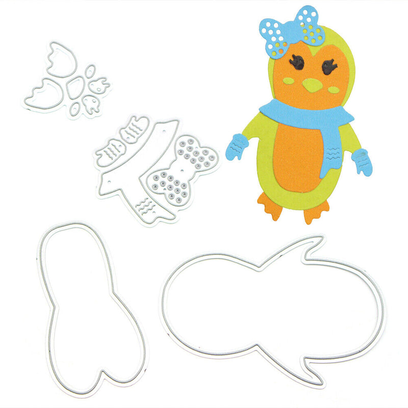 Snowvirtuos Girls Penguin Cutting Stamp Stencil DIY Scrapbooking Paper