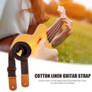 Cotton Linen Guitar Strap Adjustable Belt for Guitar Ukulele Bass (Coffee) Newly